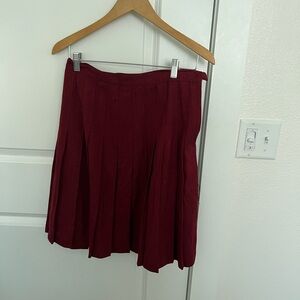 Norton McNaughton Deep Red Skater Skirt